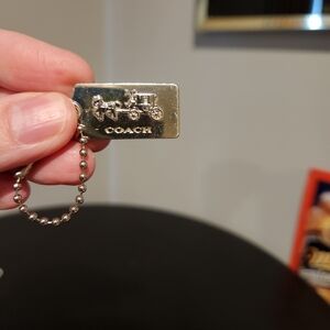 Coach Silver Hangtag With Horse And Carriage